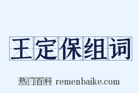 王定保组词是什么意思的图片